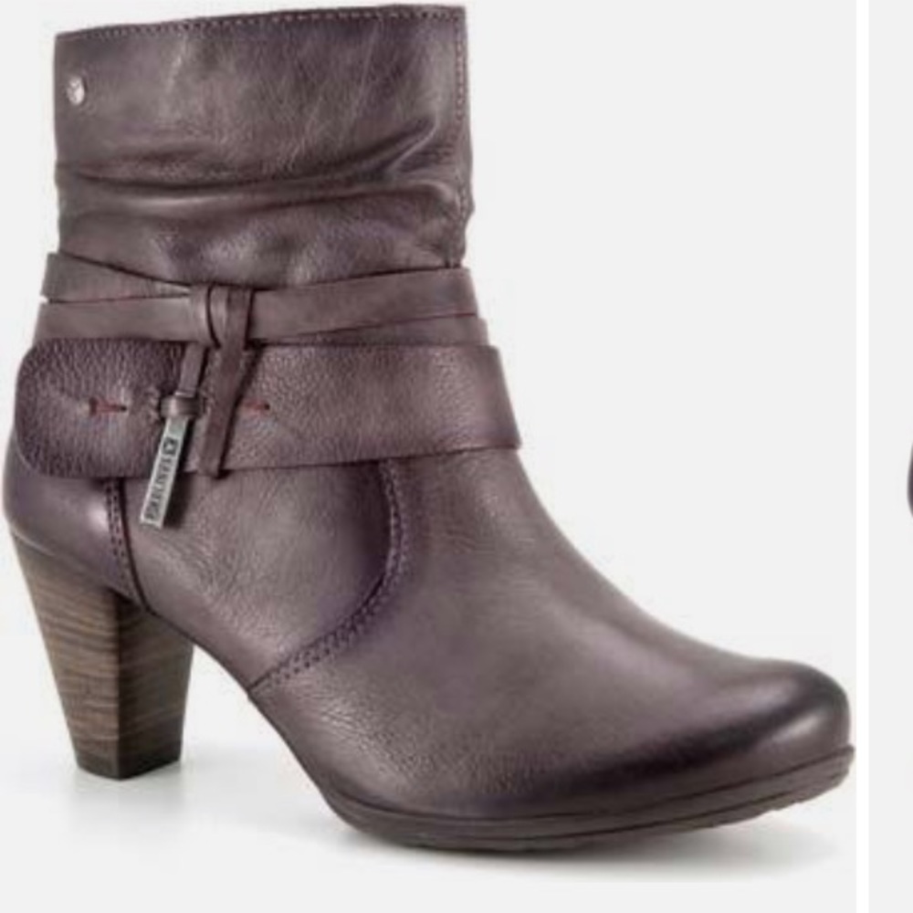 ‼️CLEARANCE PIKOLINOS Brown‎ Verona LoCow Leather Buff Finish Belted Boots 8.5-9